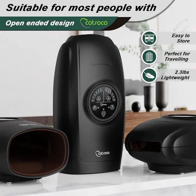 Alt view image 3 of 7 - Cordless Electric Hand Massager for Arthritis and Carpal Tunnel Relief, 6 Levels Hand Therapy with Heat and Compression, Finger and Wrist Massager Machine for Pain Relief