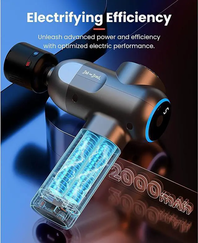Alt view image 5 of 6 - C2 Pro Massage Gun with Heat and Cold Therapy, Mini Massager Gun Deep Tissue, Heated Professional Electric Back Massager for Athletes, Handheld Massager with LED Stall Force Display