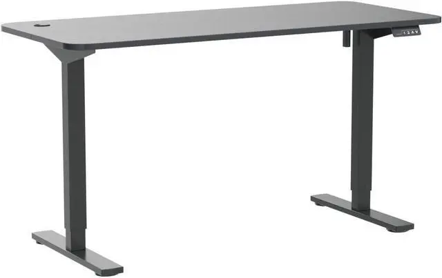 Alt view image 5 of 7 - Electric Height Adjustable Standing Desk Large 55 x 24 Inches Sit Stand Up Desk Home Office Computer Desk Memory Preset with T-Shaped Metal Bracket, Black
