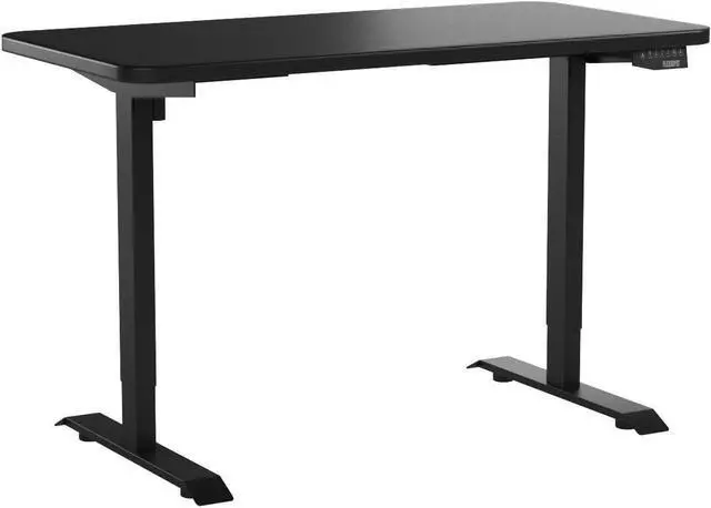 Alt view image 6 of 7 - EN1 Electric Height Adjustable Standing Desk 55 x 28 Inches Whole-Piece Board Memory Controller Home Office Desk(Black Frame + 55" Black Top)