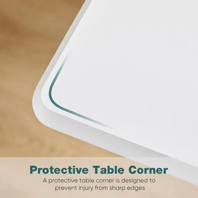 Alt view image 5 of 6 - Adjustable Small Rolling Desk, White Mobile Standing Desk with Wheels Portable Workstation Rolling Computer Desk for Small Spaces