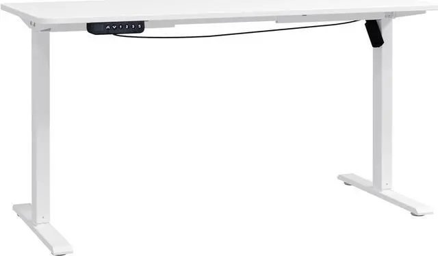 Alt view image 4 of 7 - Electric Standing Computer Desk Frame Height Adjustable, Single Motor Frame Workstation for Home Office, White