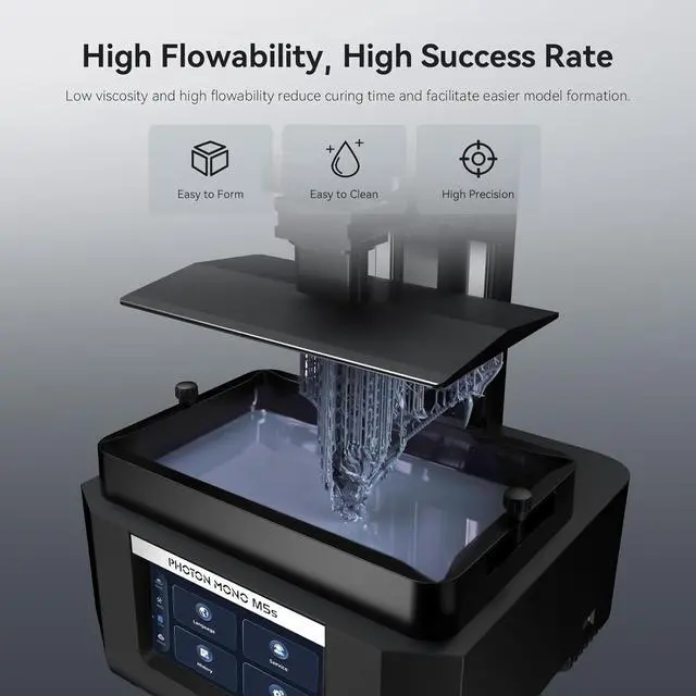 Alt view image 3 of 7 - ANYCUBIC ABS-Like Resin Pro 2, Upgraded 8K 3D Printer Resin with Enhanced Strength and Toughness, High Precision, Low Odor, Wide Compatibility for All LCD Resin 3D Printers (Grey, 1kg)