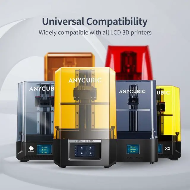 Alt view image 7 of 7 - ANYCUBIC Tough Resin 2.0, 3D Printer Resin with Upgraded High Toughness and High Precision, 365-405nm Fast Curing 3D Resin for 4K 8K LCD/DLP/SLA 3D Printing (Grey, 1kg)