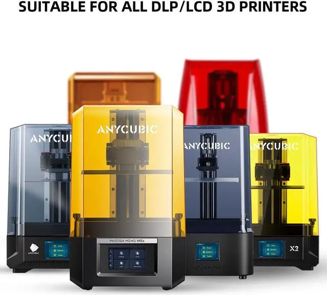 Alt view image 4 of 7 - ANYCUBIC 3D Printer Resin, 405nm High Precision Fast Curing UV Photopolymer Resin for LCD 3D Printing, Grey 1kg
