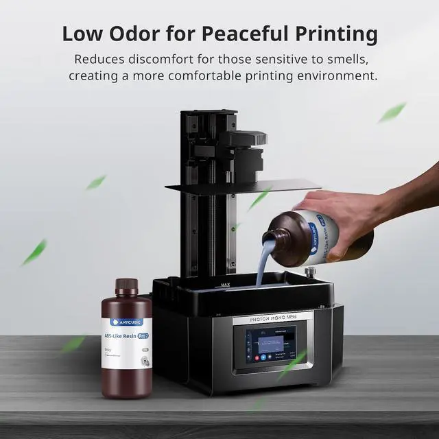 Alt view image 5 of 7 - ANYCUBIC ABS-Like 3D Printer Resin Pro 2, Stronger and Tougher, High Precision and Long-Lasting, Low Odor, Wide Compatibility for All LCD Resin 3D Printers (Grey, 1kg)