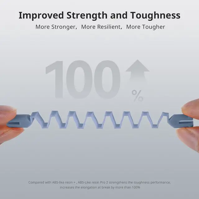 Alt view image 2 of 7 - ANYCUBIC ABS-Like 3D Printer Resin Pro 2, Stronger and Tougher, High Precision and Long-Lasting, Low Odor, Wide Compatibility for All LCD Resin 3D Printers (Grey, 1kg)