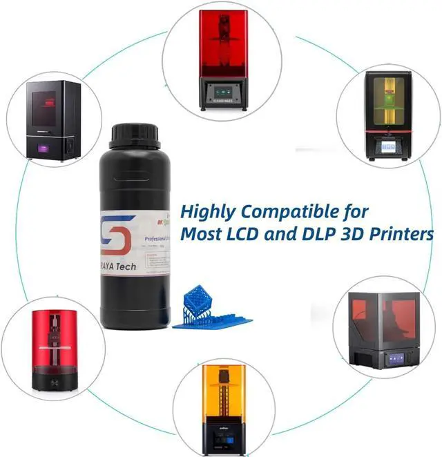 Alt view image 4 of 7 - Siraya Tech Cast 3D Print Resin Castable Resin Easier to Burn and Print Clean Burnout Great Smooth Surface High Resolution 405nm UV-Curing Resin for Thicker Designs and Metal Parts (True Blue, 500g)