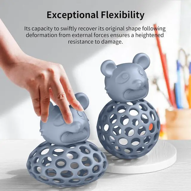 Alt view image 3 of 7 - ANYCUBIC Ultra Tough Resin, 3D Printer Resin with Strong Impact Resistance and High Flexibility, Suitable for Direct Use or as an Additive, Wide Compatible for LCD Resin 3D Printers (Grey, 1kg)