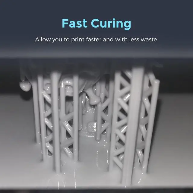 Alt view image 5 of 7 - Flashforge Upgraded ABS-Like Resin High Strength and Toughness 3D Printer Resin 405nm Fast UV Curing Photopolymer Resin 3D Printing Liquid, High Precision ABS Resin for LCD 3D Printing (Grey, 500g)