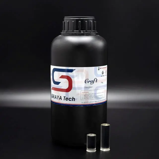 Main image of Craft Ultra-Clear 3D Printer Resin - High Transparency, Non-Yellowing, 405nm Rapid Curing for LCD/DLP/8K 3D Printers, Designed for Craft Projects (1kg, High Clear)