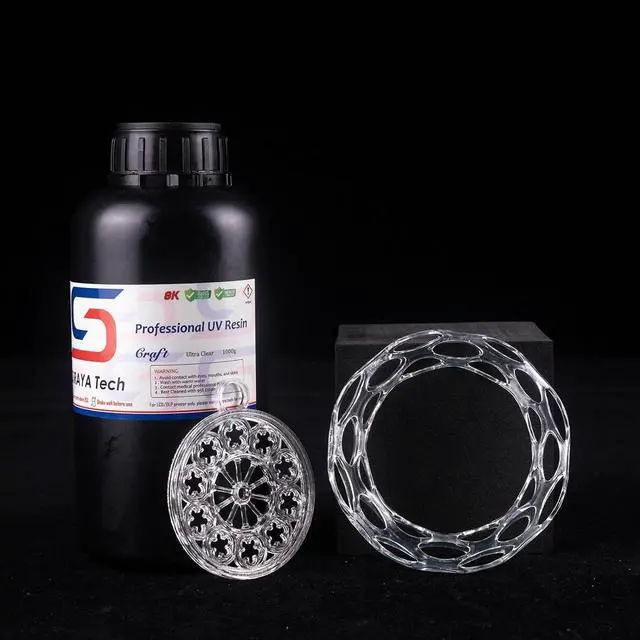 Alt view image 5 of 7 - Craft Ultra-Clear 3D Printer Resin - High Transparency, Non-Yellowing, 405nm Rapid Curing for LCD/DLP/8K 3D Printers, Designed for Craft Projects (1kg, High Clear)