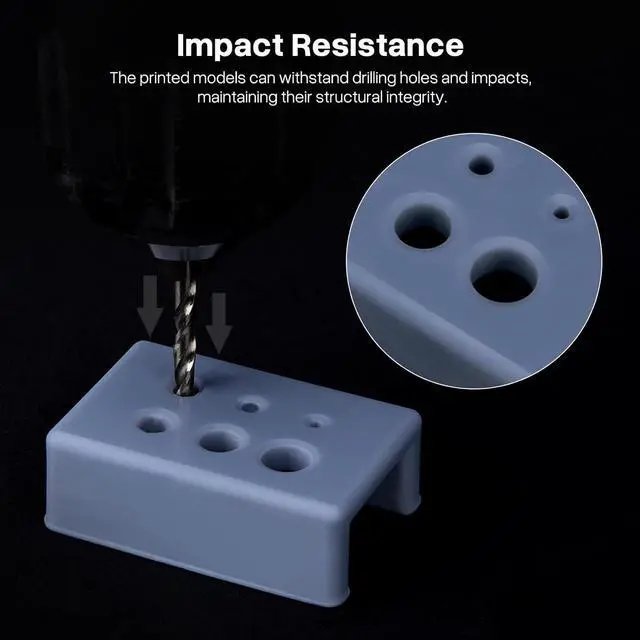 Alt view image 4 of 7 - ELEGOO Upgraded ABS-Like 3D Printer Resin 3.0, 405nm UV-Curing LCD Resin High Precision Fast Curing Non-Brittle Photopolymer Resin for LCD Printing Grey 2KG