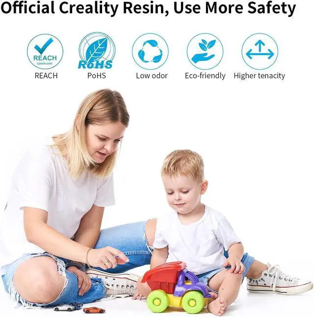 Alt view image 3 of 7 - Official Creality 3D Printer Resin 405nm, Fast UV-Curing Resin, High Precision Safety Low Odor Quick Curing Standard Photopolymer Resin for LCD 3D Printing, Grey 500g