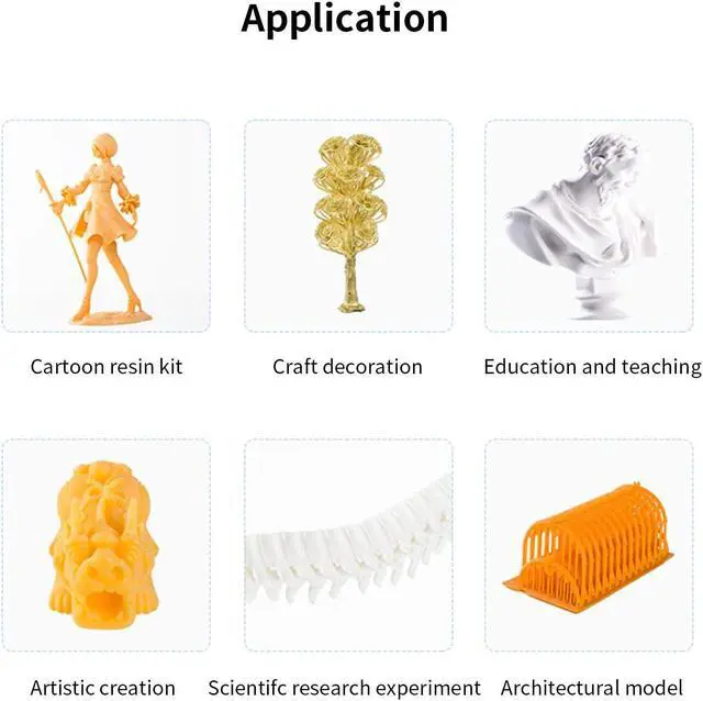 Alt view image 5 of 7 - Official Creality 3D Printer Resin 405nm, Fast UV-Curing Resin, High Precision Safety Low Odor Quick Curing Standard Photopolymer Resin for LCD 3D Printing, Grey 500g