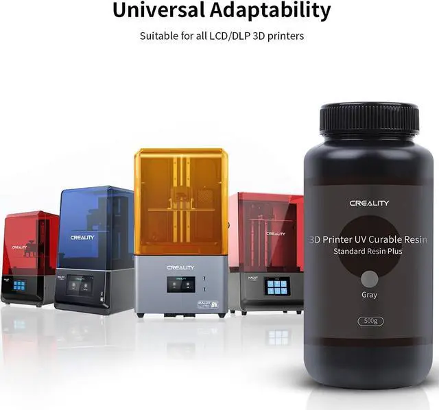 Alt view image 6 of 7 - Official Creality 3D Printer Resin 405nm, Fast UV-Curing Resin, High Precision Safety Low Odor Quick Curing Standard Photopolymer Resin for LCD 3D Printing, Grey 500g