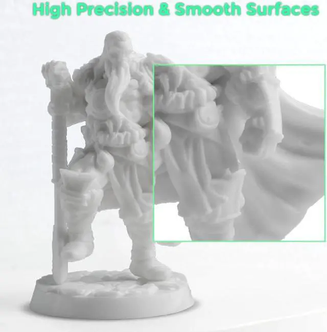 Alt view image 5 of 7 - FLASHFORGE 3D Printer Resin, Fast Curing Standard 3D Resin High Precision & Excellent Fluidity with Low Odor, 405nm UV Curing 3D Printing Resin for LCD/DLP/SLA Resin 3D Printer (White, 2KG)