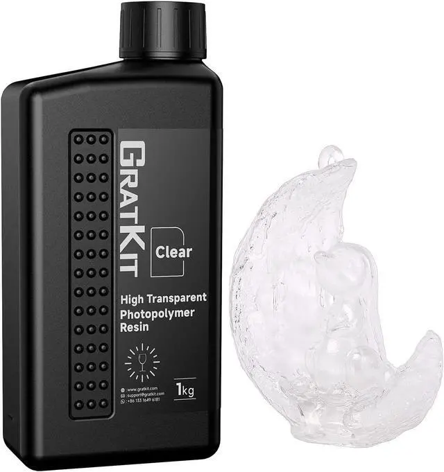 Main image of 8K Rigid Resin, 3D Printer 405nm UV-Curing Photopolymer Resin, High Precision Low Odor 3D Printing Resincompatible with 2K/4K/6K/8K/10K resin 3D printers - 1000g,Transparent