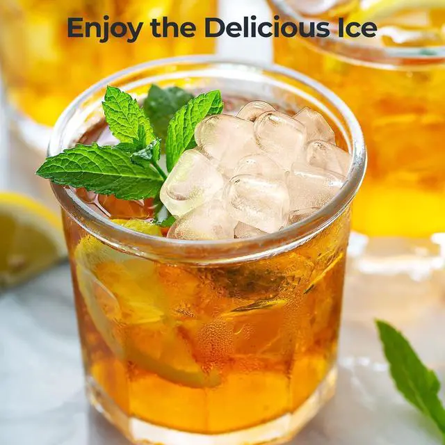 Alt view image 7 of 7 - Ice Makers Countertop with Self-Cleaning, 9 Ice Cubes in 6Mins, 26.5lbs/24Hrs, Portable Ice Maker with Ice Scoop/Basket for Kitchen/Home/Bar, Black