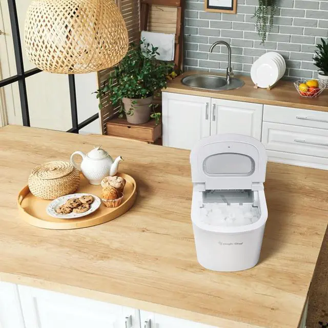 Alt view image 7 of 7 - Magic Chef Portable Countertop Ice Maker, Small Ice Maker for Kitchen or Home Bar, Tabletop Ice Maker for Entertaining, 27-Pound Capacity, White