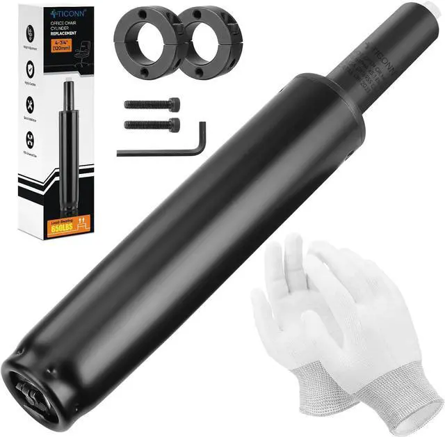 Main image of Office Chair Cylinder Replacement, 650 Lbs Weight Capacity Heavy Duty Universal Fit Gas Lift Piston with Removal Tool, ANSI Certified (4-3/4" (120mm))