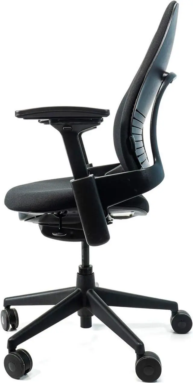 Alt view image 4 of 7 - Steelcase Leap V2 Office Chair (Black Fabric) - Remanufactured - 12-Year Warranty (Fully Adjustable, Ergonomic, Furniture for The Workplace and Home Office)