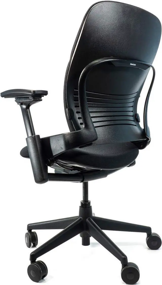 Alt view image 5 of 7 - Steelcase Leap V2 Office Chair (Black Fabric) - Remanufactured - 12-Year Warranty (Fully Adjustable, Ergonomic, Furniture for The Workplace and Home Office)
