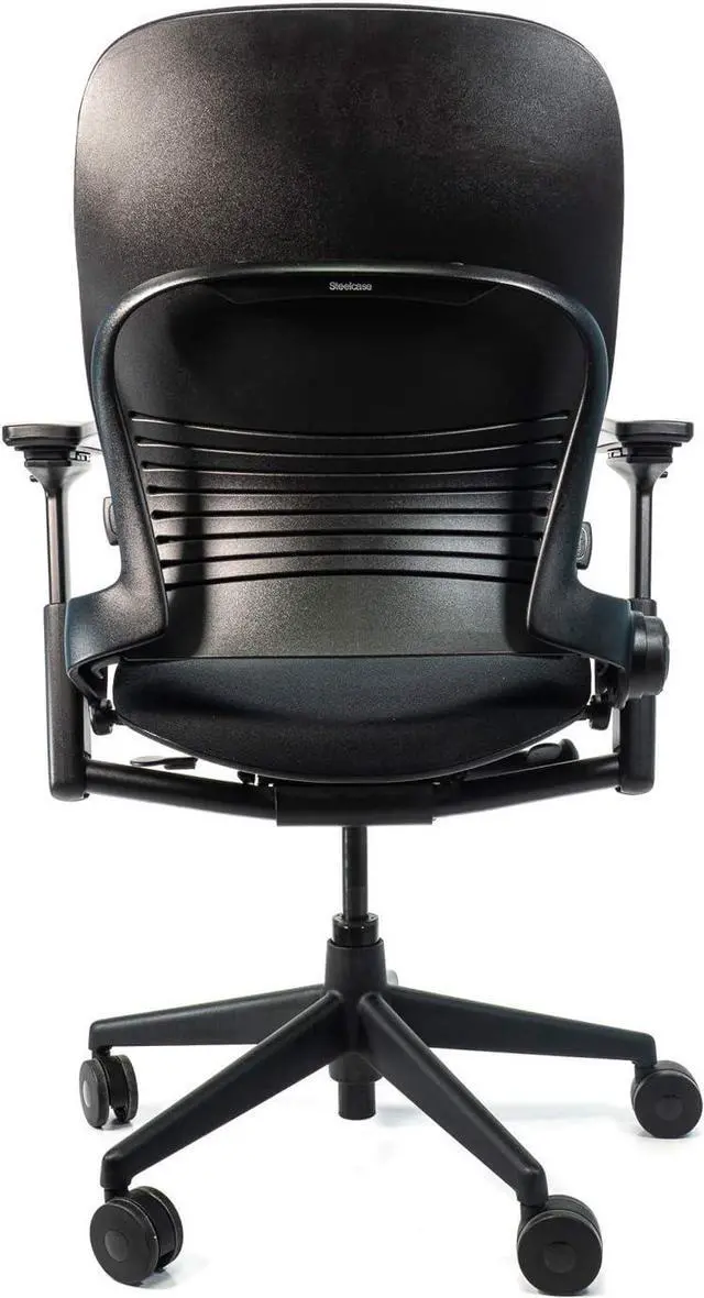 Alt view image 6 of 7 - Steelcase Leap V2 Office Chair (Black Fabric) - Remanufactured - 12-Year Warranty (Fully Adjustable, Ergonomic, Furniture for The Workplace and Home Office)