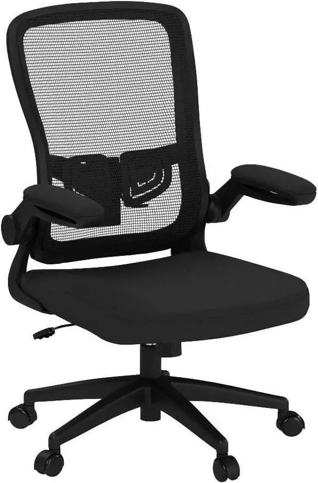 Alt view image 6 of 7 - FelixKing Office Chair, Ergonomic Desk Chair with Adjustable Height and Lumbar Support Swivel Lumbar Support Desk Computer Chair with Flip up Armrests for Conference Room (Black)