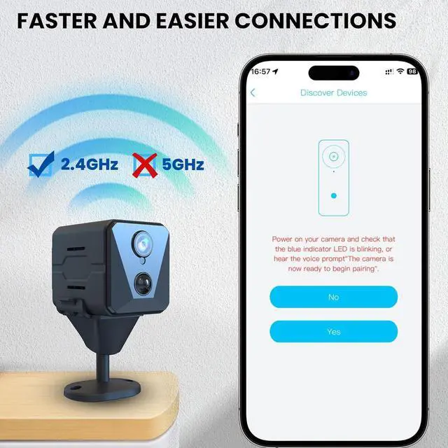 Alt view image 7 of 7 - Hidden Spy Camera, 2K WiFi Mini Camera, 100 Days Standby Battery Life, Cloud & SD Storage, Clear Night Vision, AI Motion Detection, Real-Time Record Security Wireless Camera Nanny Cam