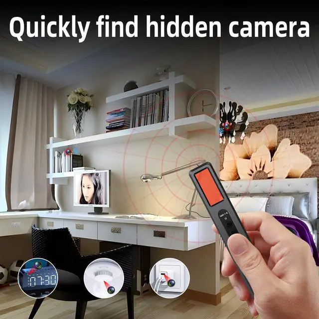 Alt view image 2 of 7 - Hidden Camera Detectors Camera Detector - Magnet Detector Vibration Detecting RF Wireless Signal Scanner for Home/Office/Travel/Hotel, 4 Levels Sensitivity 4 Modes