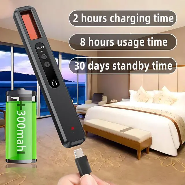 Alt view image 7 of 7 - Hidden Camera Detectors Camera Detector - Magnet Detector Vibration Detecting RF Wireless Signal Scanner for Home/Office/Travel/Hotel, 4 Levels Sensitivity 4 Modes