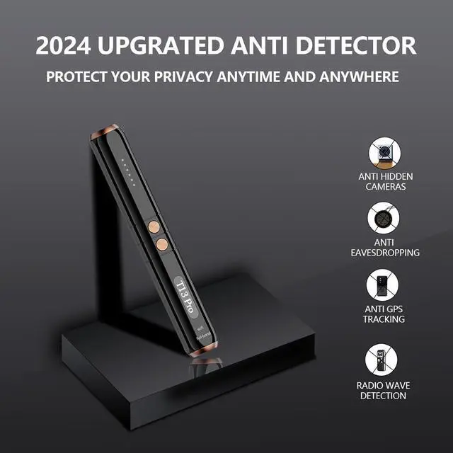 Alt view image 2 of 7 - Hidden Camera Detectors, Spy Camera Finder, Listening Device Detector, RF Detector, GPS Tracker Detector, Hidden Device Detectors - 5 Levels Sensitivity 3 Professional Modes Protect Your Privacy