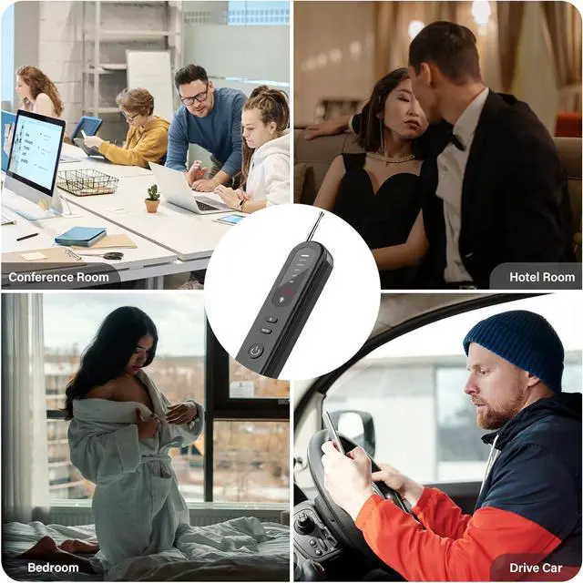 Alt view image 7 of 7 - Hidden Camera Detectors Anti Spy Camera Detector Bug Detector Camera Detector Spy Camera Finder RF Detector Signal Scanner Listening Devices Finder for Hotel, Home, Bathroom, Office, Car, Travel