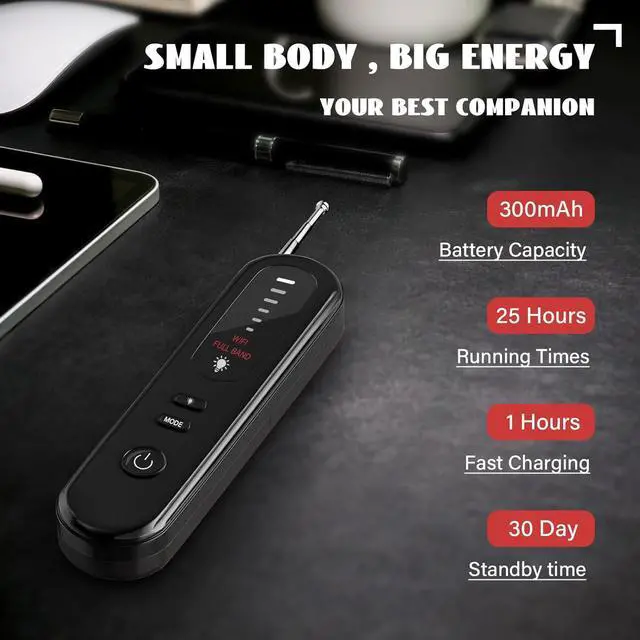 Alt view image 6 of 7 - Hidden Camera Detectors Anti Spy Camera Detector Bug Detector Camera Detector Spy Camera Finder RF Detector Signal Scanner Listening Devices Finder for Hotel, Home, Bathroom, Office, Car, Travel