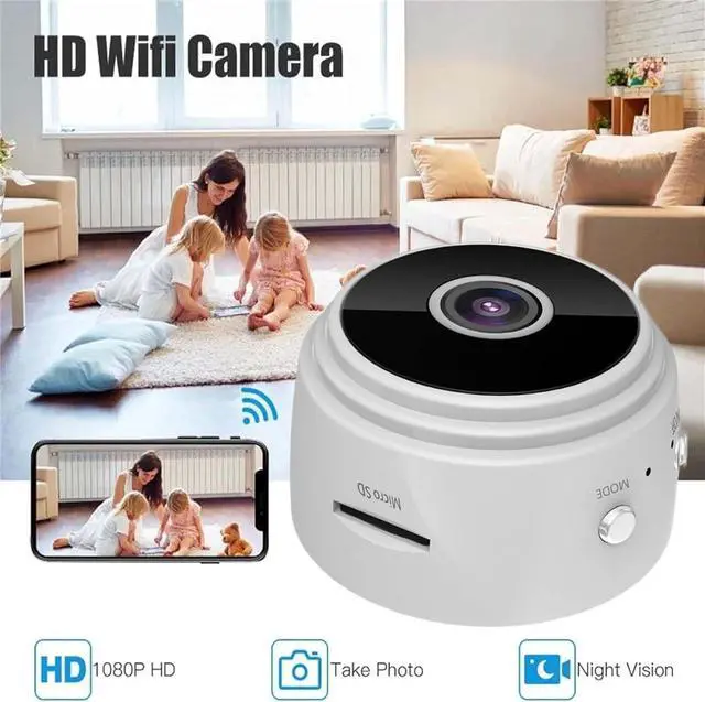 Alt view image 5 of 7 - Magnetic Mini Security Camera Outdoor, Mini Security Cameras for Home Security, Mini 1080p HD Wireless Magnetic Security Camera, Nanny Cams Wireless with Cell Phone App and Sound(3, Black)