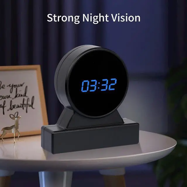 Alt view image 4 of 6 - Hidden Camera Clock - Full HD 1080P Spy Camera - WiFi Wireless Nanny Cam - Night Vision - Indoor Home Security Monitoring
