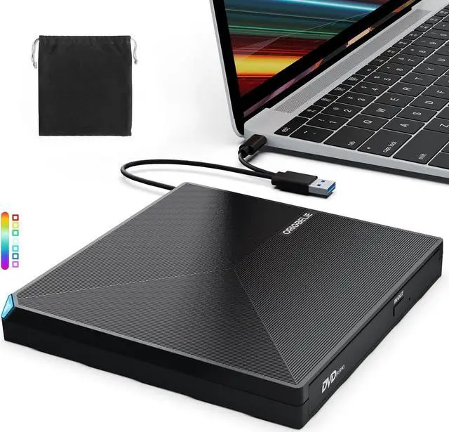 Main image of External CD DVD +/-RW Drive USB 3.0 TYPE C Portable CD/DVD Player Burner Reader Writer Optical CD ROM Disk Drive for Laptop Desktop PC iMac MacBook Pro/Air Windows 11/10/8/7/XP Linux Mac OS