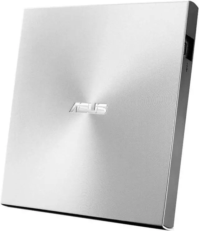 Main image of ZenDrive Silver 13mm External 8X DVD/ Burner Drive +/-RW with M-Disc Support, Compatible with both Mac & Windows and Nero BackItUp for Android devices (USB 2.0 & Type-C cables included)