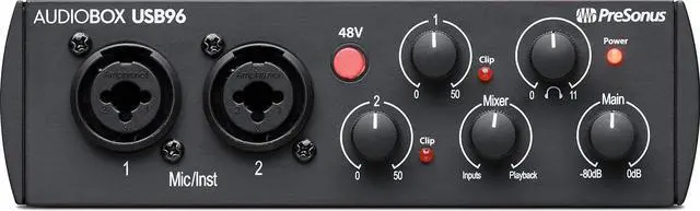 Alt view image 6 of 7 - PreSonus AudioBox 96 25th Anniversary USB Audio Interface with Studio One Artist DAW Recording Software