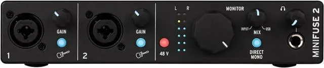 Alt view image 2 of 7 - Arturia - MiniFuse 2 - Compact USB Audio & MIDI Interface with Creative Software for Recording, Production, Podcasting, Guitar - Black