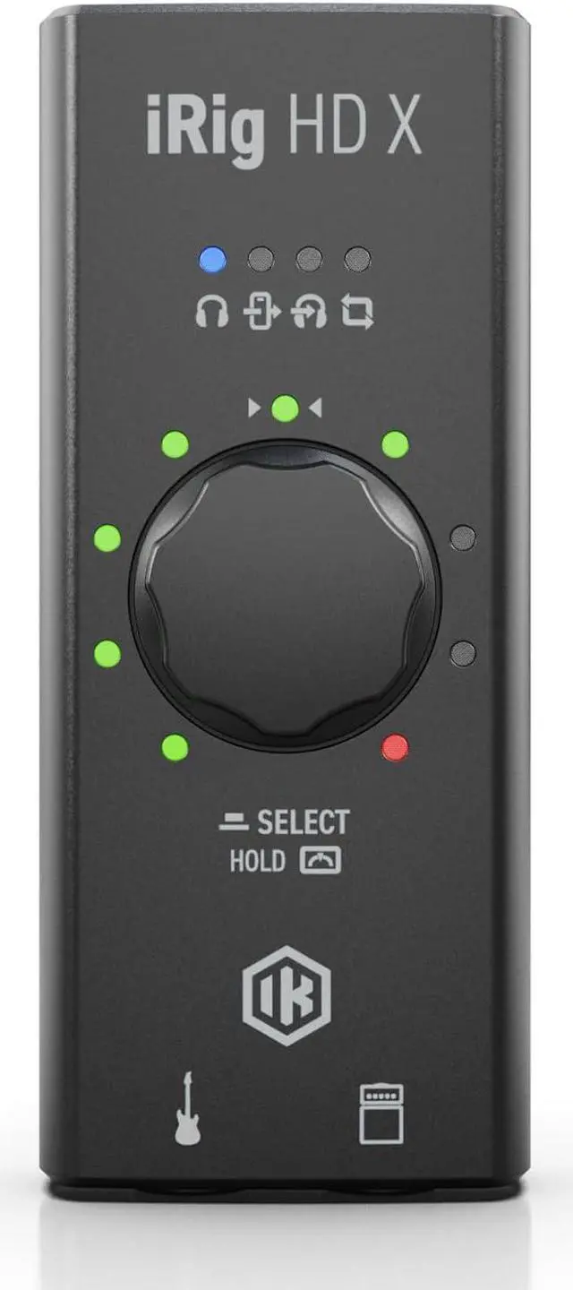 Main image of IK Multimedia iRig HD X Guitar Audio Interface - 96 kHz Music Recording, 24-bit, For iPhone, iPad, Mac, iOS, And PC With Lightning Cable, USB-C, Guitar Accessories, Recording Studio Equipment