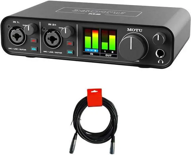 Main image of Motu M2 2x2 USB-C Audio Interface with XLR-XLR Cable Bundle