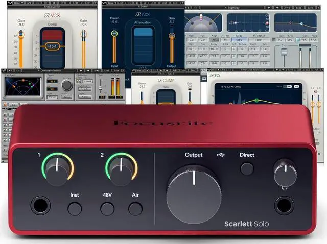 【10909】FOCUSRITE Scarlett Solo (gen. 4) Focusrite Scarlett Solo Gen 4 USB Audio Interface | zZounds