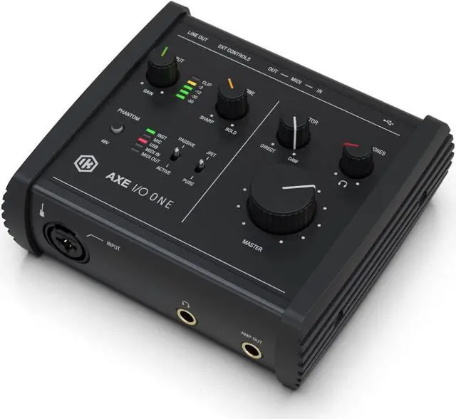 Alt view image 3 of 7 - IK Multimedia AXE I/O One - Professional USB Audio Interface with Z-TONE advanced guitar tone shaping, AmpliTube and TONEX software included, high-resolution recording studio equipment