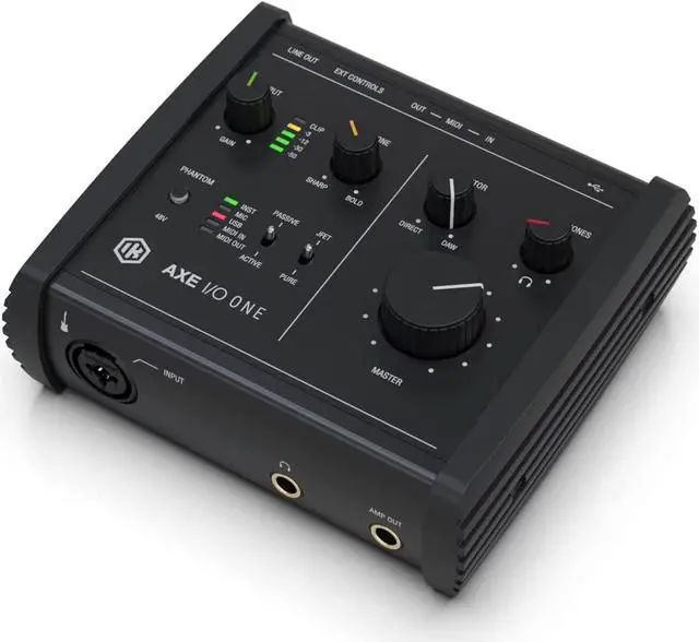 Alt view image 6 of 7 - IK Multimedia AXE I/O One - Professional USB Audio Interface with Z-TONE advanced guitar tone shaping, AmpliTube and TONEX software included, high-resolution recording studio equipment