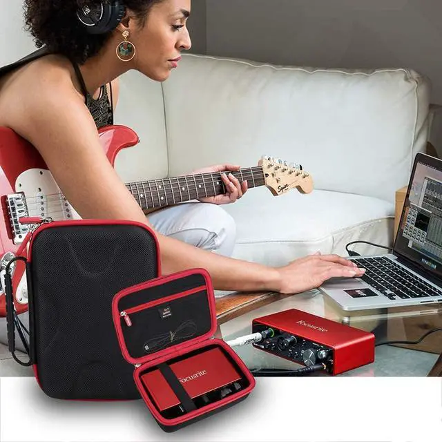 Alt view image 4 of 7 - Aproca Hard Travel Storage Protective Case, for Focusrite Scarlett 2i2 (3rd Gen) USB Audio Interface