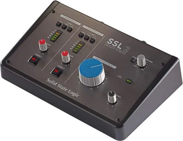 Alt view image 3 of 6 - Ssl SSL-2 Desktop USB Type-C Audio Interface Bundle with Studio Monitor Headphone, MIDI Cable & XLR Cable