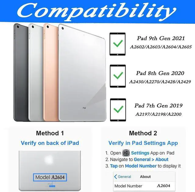 Alt view image 4 of 7 - For iPad 9th 8th 7th Generation Keyboard Case 10.2 inch - Detachable Bluetooth Keyboard Protective Folio Stand Cover with Pencil Holder, for iPad 10.2'/iPad Air 10.5"(3rd Gen)/iPad Pro 10.5"
