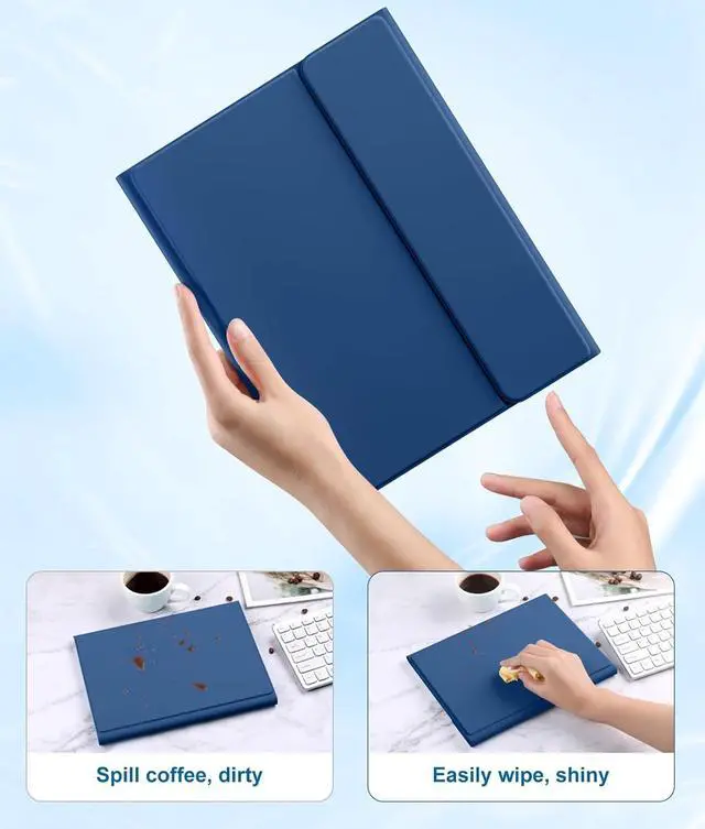 Alt view image 5 of 7 - iPad 10th Generation Case with Keyboard (10.9", 2022), Smart Keyboard Folio Cover with Pencil Holder, Multi-Touch Trackpad, 7 Color Backlit, Detachable Keyboard for iPad 10th Gen (Navy Blue)